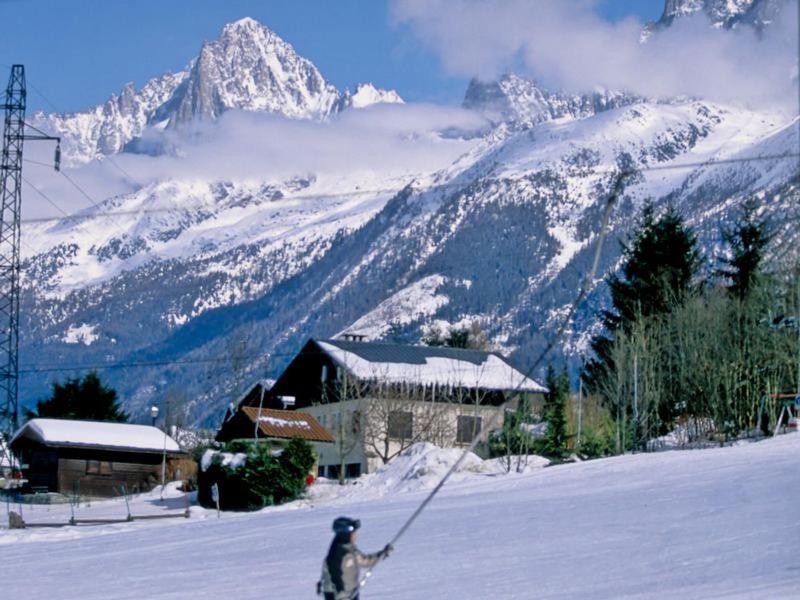 Logement Mansarde Dans Maison Avec Jardin En Bord De Piste, Vue Montagne Les Houches Eksteriør bilde