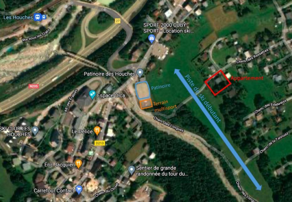 Logement Mansarde Dans Maison Avec Jardin En Bord De Piste, Vue Montagne Les Houches Eksteriør bilde